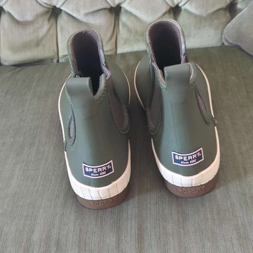 Sperry Torrent Chelsea Rain Boots Green - Picture 4 of 8